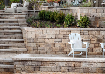 retaining wall in Auburn garden